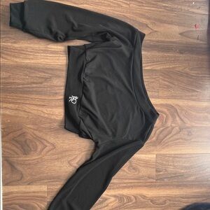 Cropped off shoulder sweater